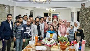 الإعلامية اليمنية وداد البدوي خلال التكريم
