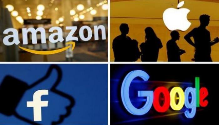  شعارات شركات جوجل وأبل وفيسبوك وأمازون - رويترز 