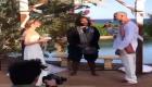فيديو.. رقص وغناء هاني عادل واللبنانية ديامان بوعيد بحفل زفافهما على البحر
