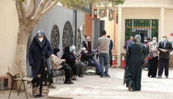 أحد مراكز التطعيم بلقاح كورونا في ليبيا