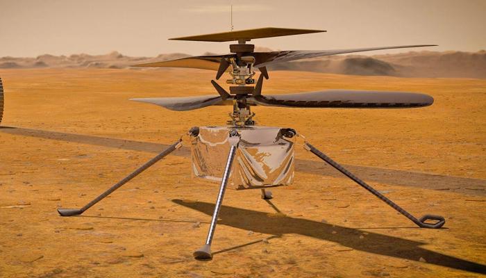 les premier images du vol historique de l’hélicoptère  Ingenuity  sur Mars