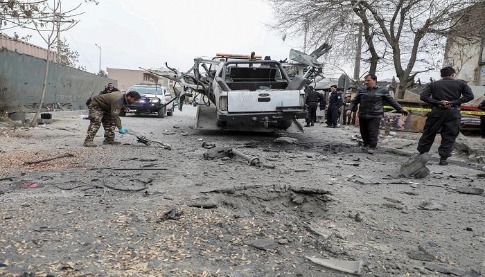 آثار أحد التفجيرات في العاصمة الأفغانية كابول - أرشيفية