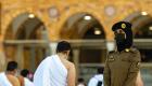 أول ظهور للمرأة السعودية بالزي العسكري في المسجد الحرام