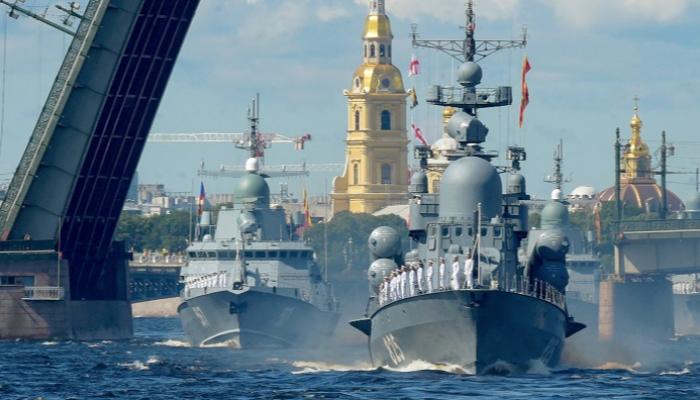 قطع بحرية عسكرية تابعة للأسطول الروسي - أ.ف.ب