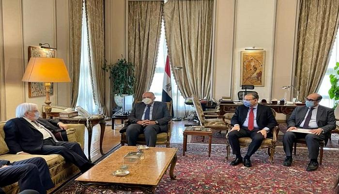 لقاء وزير الخارجية المصري والمبعوث الأممي لليمن
