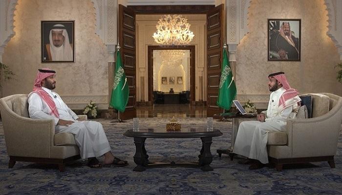  الأمير محمد بن سلمان بن عبدالعزيز ولي العهد السعودي خلال الحوار التلفزيوني 