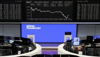 مؤشر أسعار الأسهم الألمانية DAX في بورصة فرانكفورت بألمانيا - رويترز
