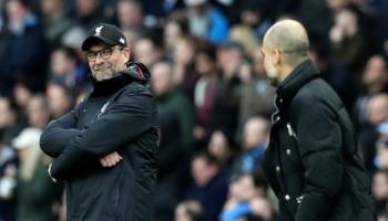 جوارديولا مدرب مانشستر سيتي ويورجن كلوب مدرب ليفربول