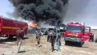 6 مصابين بحريق كبير في مصنع كيماويات إيراني
