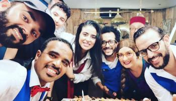 طاقم عامل مسلسل "قهوة نص نص" 