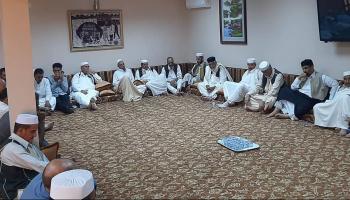 جانب من اجتماع المجلس الاجتماعي لقبائل ورفلة. 
