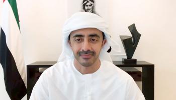 الشيخ عبدالله بن زايد آل نهيان خلال الاجتماع