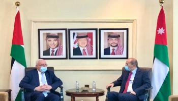 أيمن الصفدي ورياض المالكي خلال لقائهما في عمان