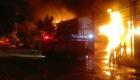 آتش‌سوزی مهیب در کارخانه مصنوعات پلاستیکی در شهر قم