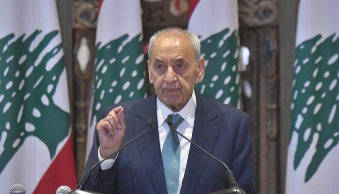 بري خلال إلقاء كلمته