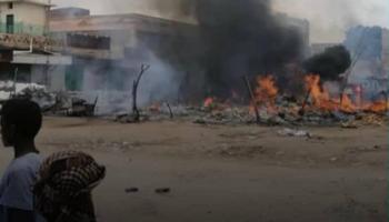 جانب من أحداث العنف في بورتسودان
