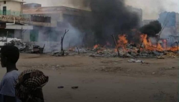 جانب من أحداث العنف في بورتسودان