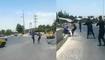 صورتان من الفيديو المتداول على تويتر