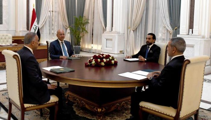 اجتماع رؤاساء الجمهورية والوزراء والبرلمان والقضاء في العراق