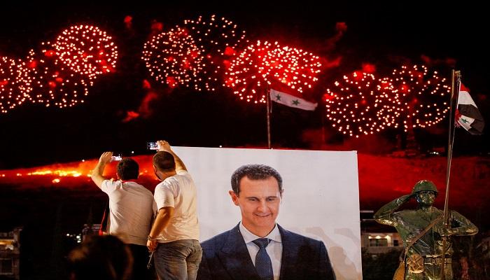 فرحة في شوارع دمشق بفوز بشار الأسد