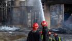بالصور.. حريق بمستودع للمواد الكيميائية جنوبي إيران