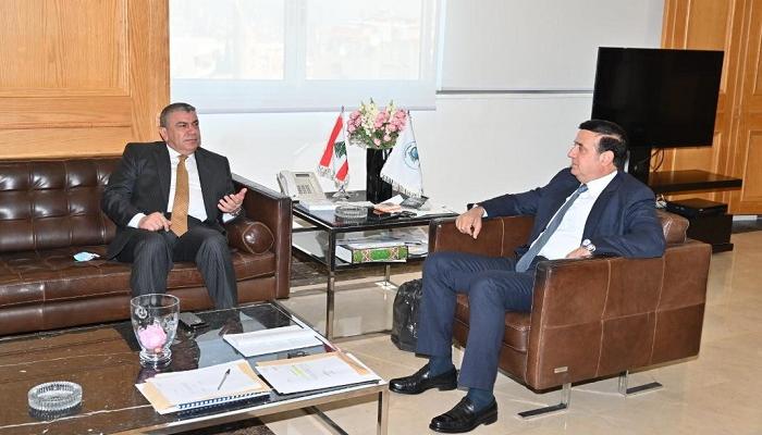 لقاء رئيس اتحاد المقاولين العرب والعراقيين بوزير الأشغال  اللبناني
