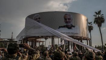 جماعة الحشد يميطون اللثام عن صورة لسليماني وأبو مهدي المهندس