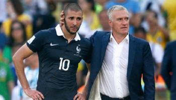 كريم بنزيما مهاجم منتخب فرنسا ومدربه ديشامب