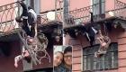 Russie : des images terrifiantes montrent un couple tombe d'un balcon pendant une dispute