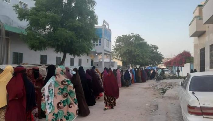 طابور من السيدات في الانتخابات بأرض الصومال