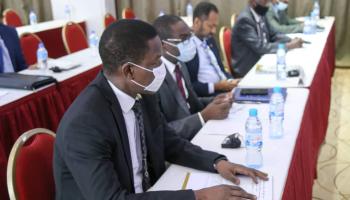 جانب من مفاوضات اليوم في جوبا
