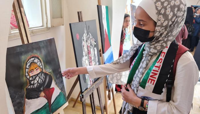 لوحات فنية جسدت ما عاشته غزة خلال التصعيد الأخير