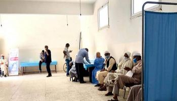 أحد مراكز التطعيم في ليبيا- أرشيفية