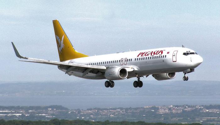 طائرة تابعة لشركة pegasus التركية
