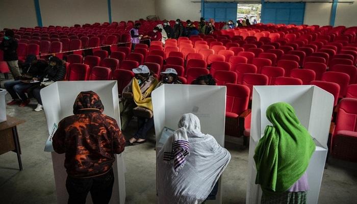 جانب من عمليات التصويت في الانتخابات الإثيوبية