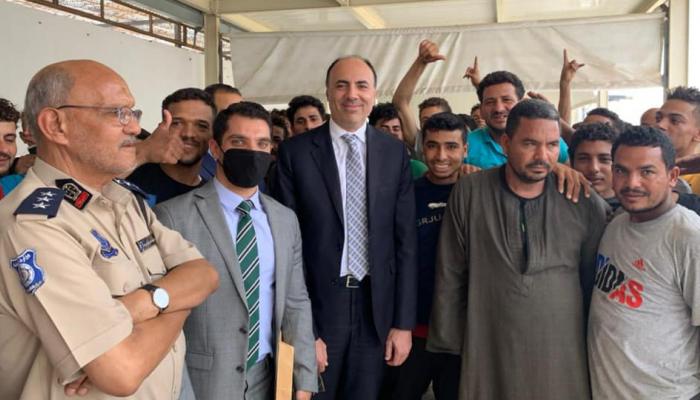 المصرين المختجزين في ليبيا بعد تحريرهم