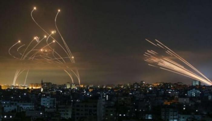 رشقة صواريخ من غزة خلال عملية سيف القدس - أرشيفية