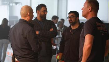 جانب من فريق عمل الفيلم