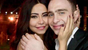 شيرين عبدالوهاب مع زوجها حسام حبيب