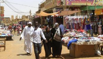 سوق للملابس بالعاصمة السودانية الخرطوم