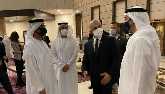 الشيخ عبدالله بن زايد آل نهيان ووزير الخارجية الإسرائيلي