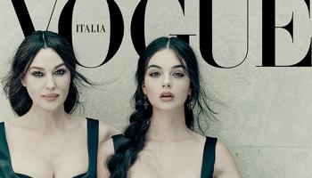 مونيكا بيلوتشي وابنتها على غلاف مجلة فوغ