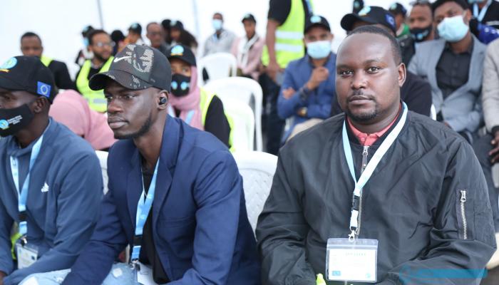 جانب من مشاركة شباب شرق إفريقيا بالندوة