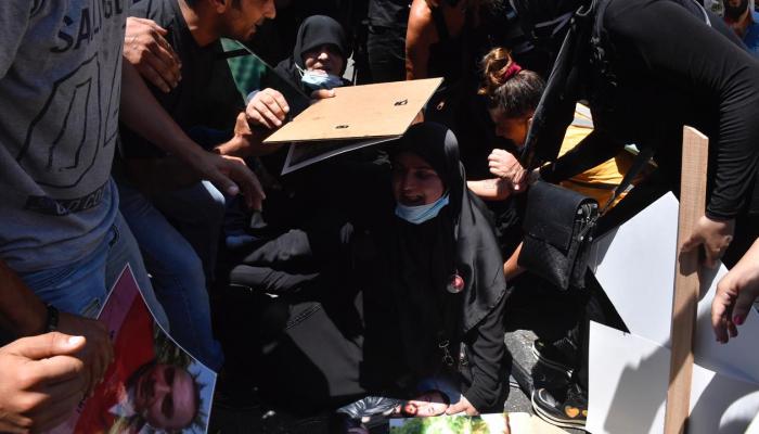 اعتصام أهالي ضحايا مرفأ بيروت أمام البرلمان