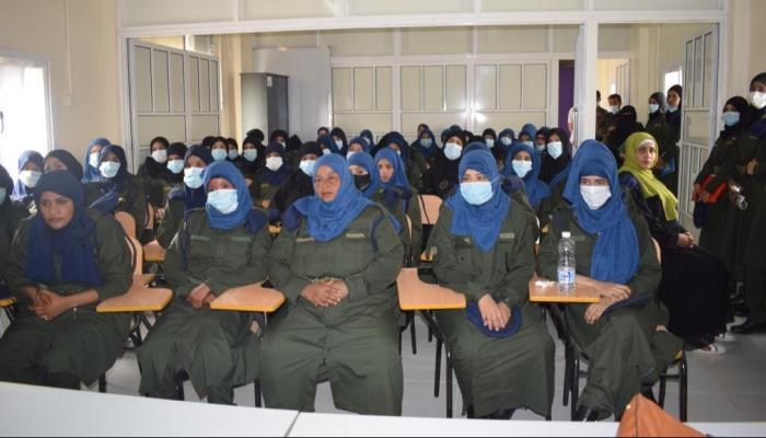 شرطيات يمنيات خلال التدريب