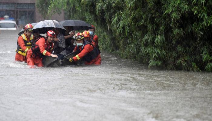 الفيضانات في إقليم سيتشوان الصيني