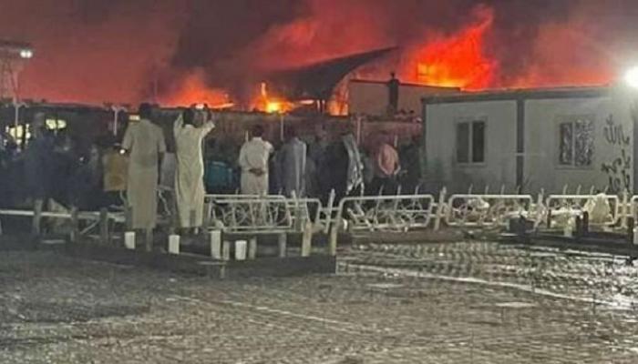 صورة متداولة لحريق مستشفى الحسين 