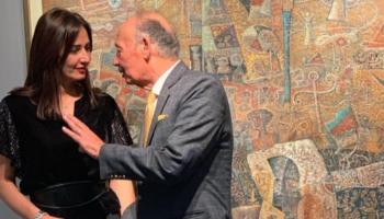 حلا مع والدها الفنان التشكيلي أحمد شيحة