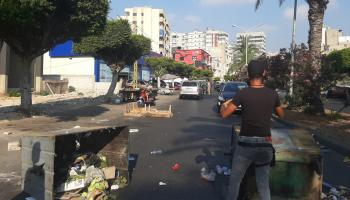 جانب من التحركات في صيدا جنوبي لبنان