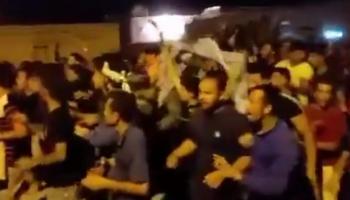 جانب من المظاهرات الحاشدة في الأهواز ضد نظام طهران